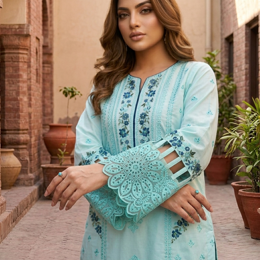 Mirha’s Collection by Nida: 3-Piece Embroidered Lawn Suite