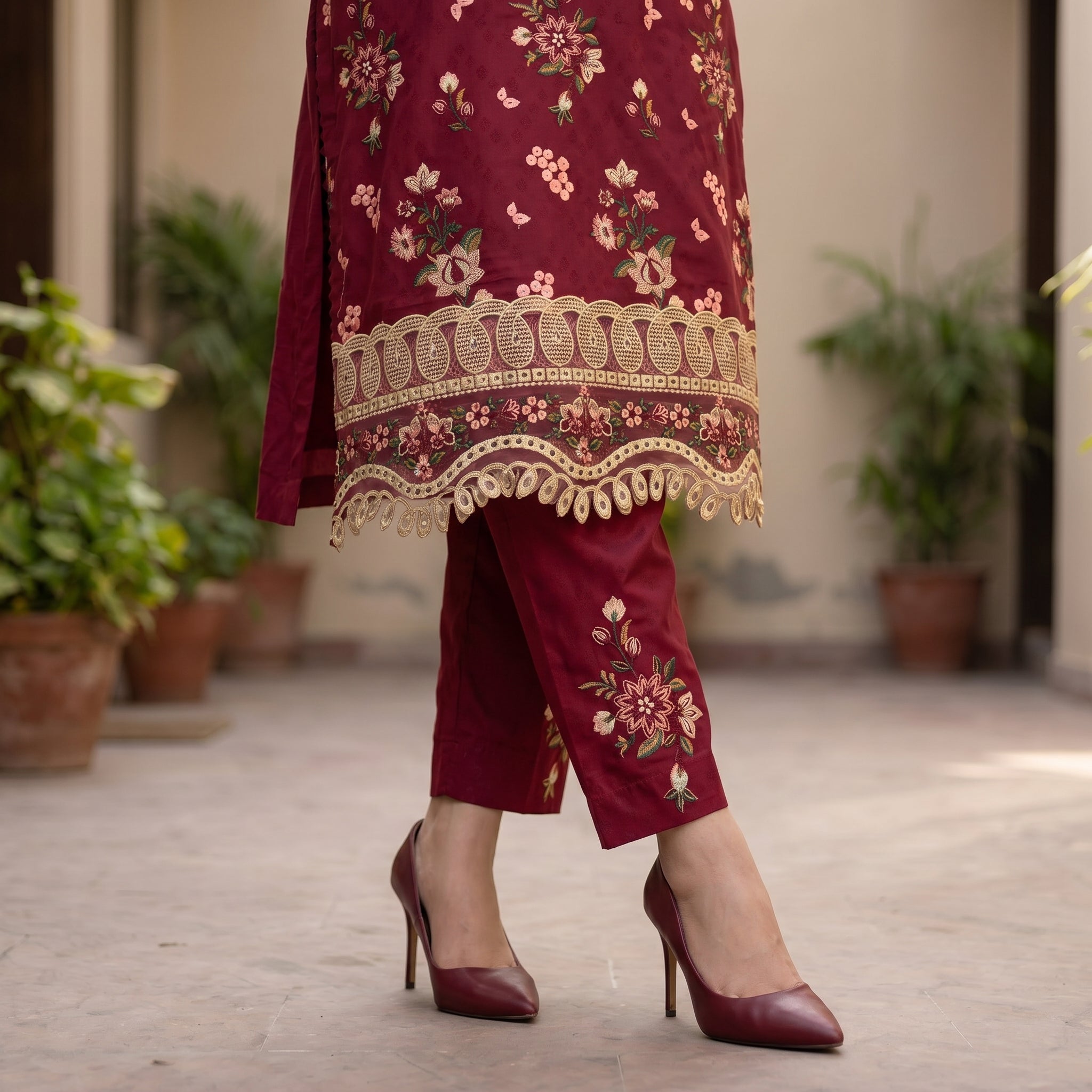 Mirha’s Collection by Nida: 3-Piece Embroidered Lawn Suite