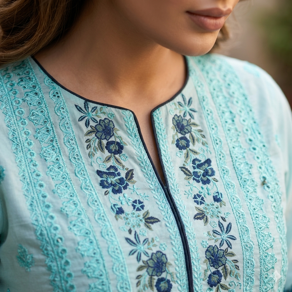 Mirha’s Collection by Nida: 3-Piece Embroidered Lawn Suite