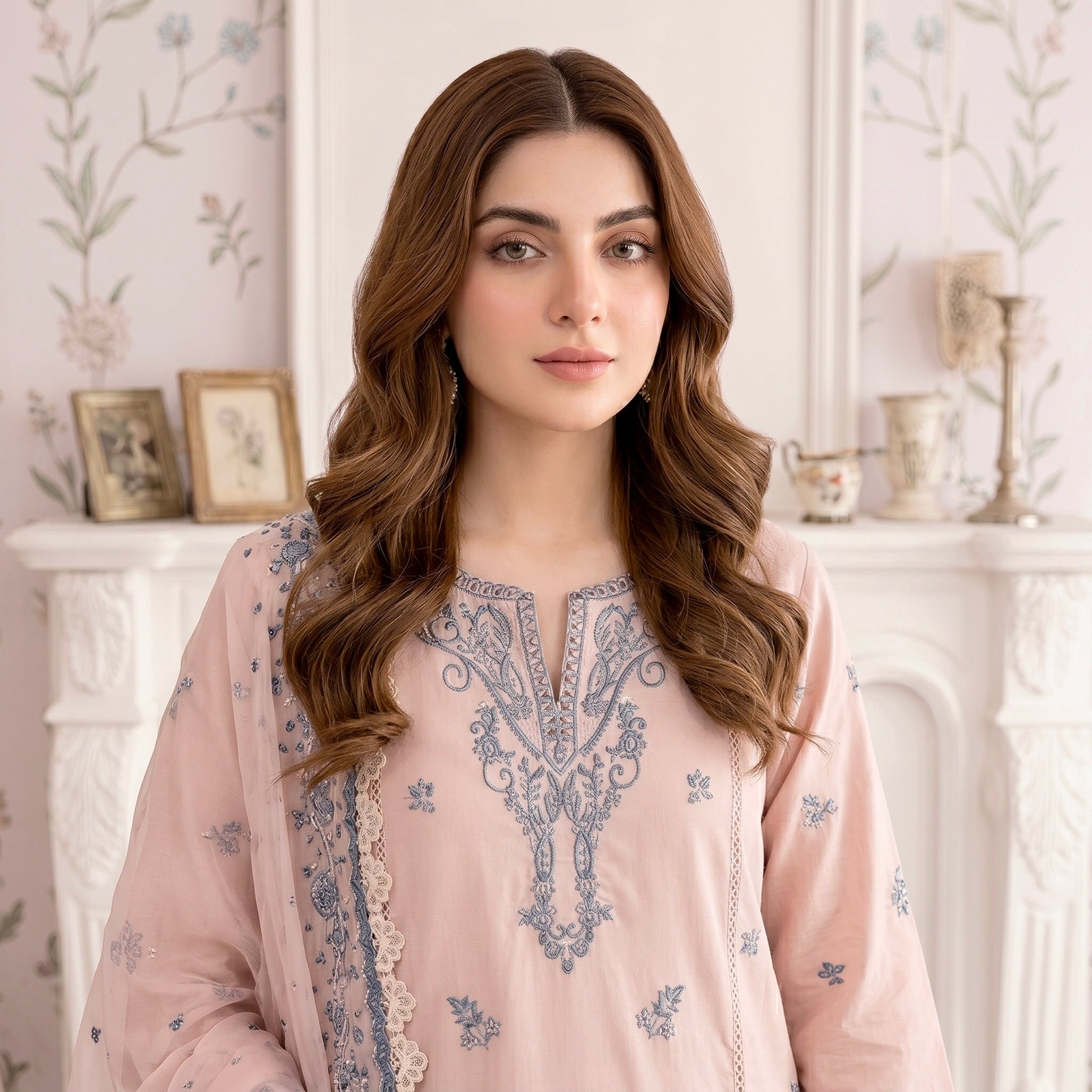 Mirha’s Collection by Nida: 3-Piece Embroidered Lawn Suite