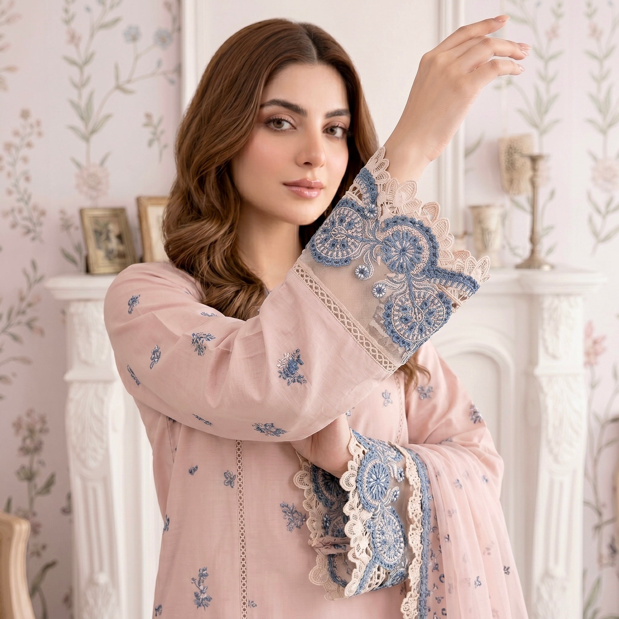 Mirha’s Collection by Nida: 3-Piece Embroidered Lawn Suite