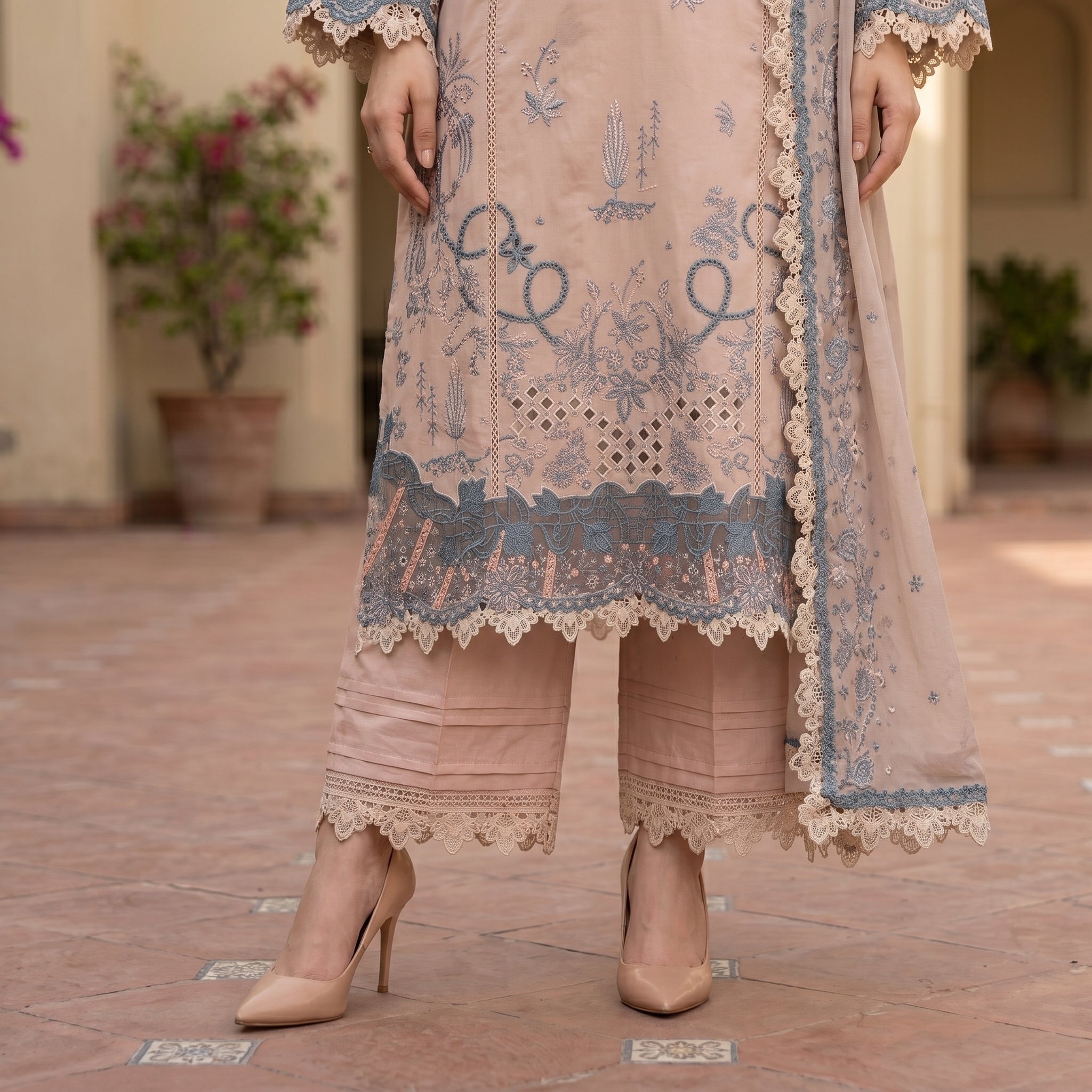 Mirha’s Collection by Nida: 3-Piece Embroidered Lawn Suite