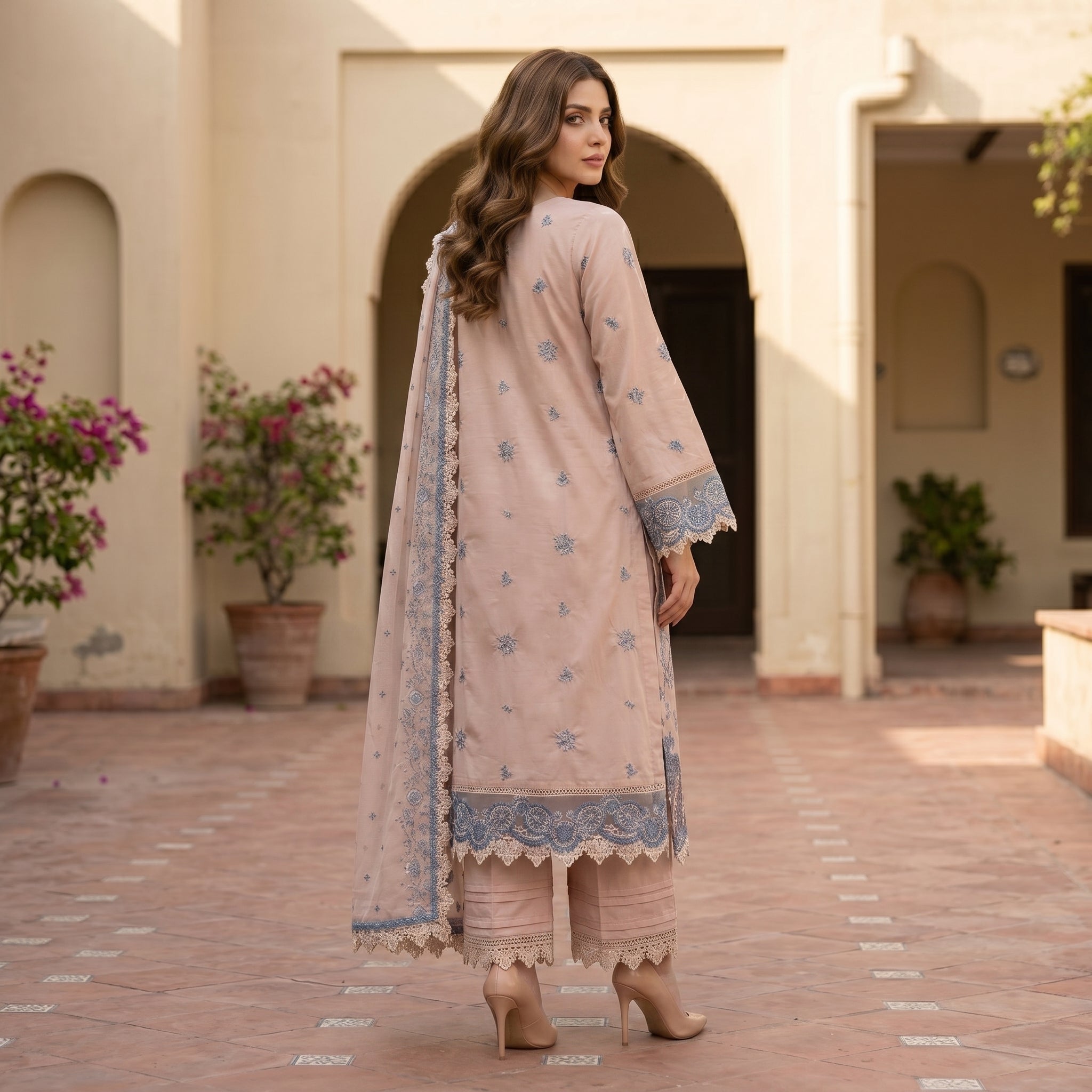 Mirha’s Collection by Nida: 3-Piece Embroidered Lawn Suite