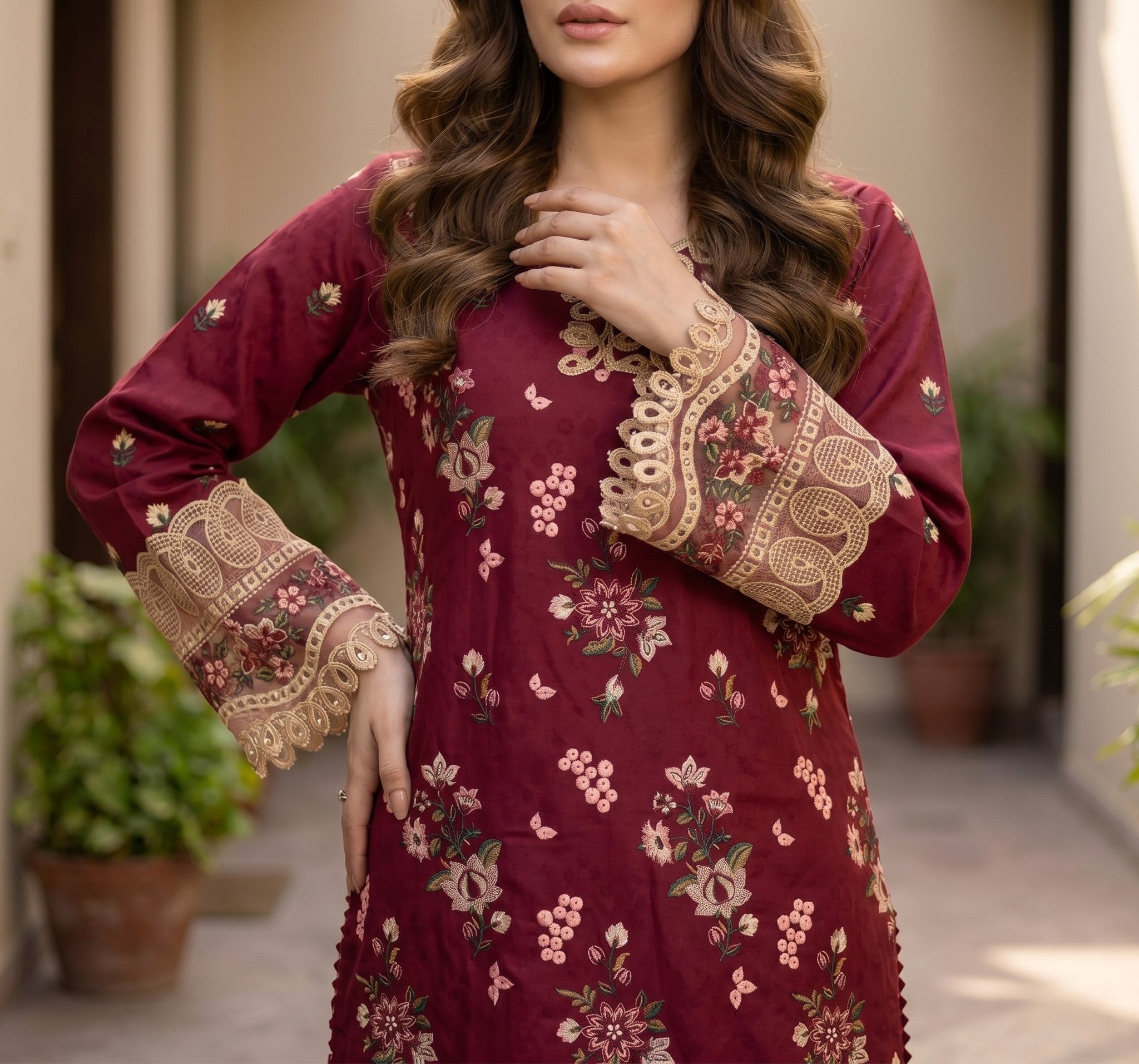 Mirha’s Collection by Nida: 3-Piece Embroidered Lawn Suite