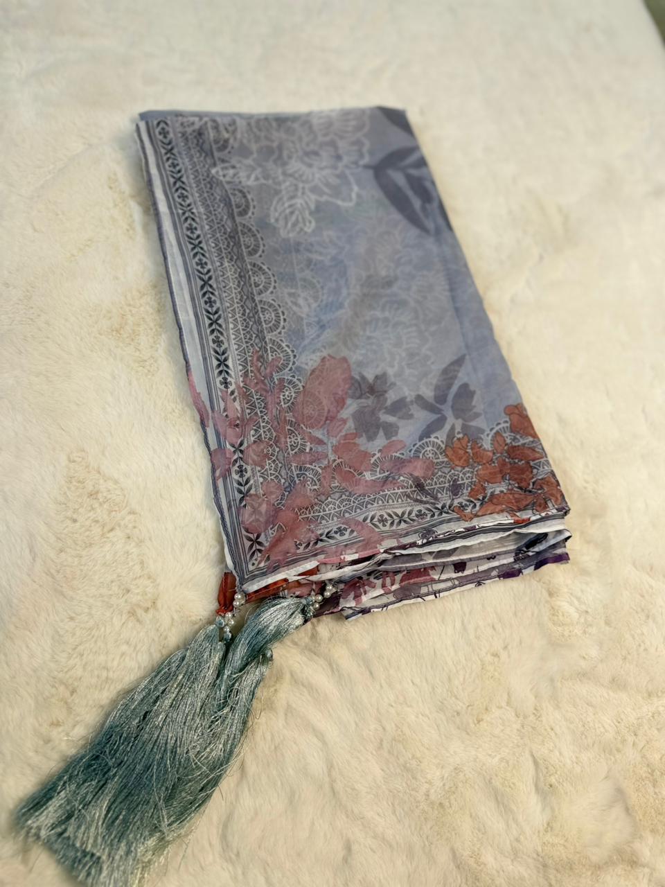 Imrozia Designer Silk Dupatta – Elegant & Lightweight