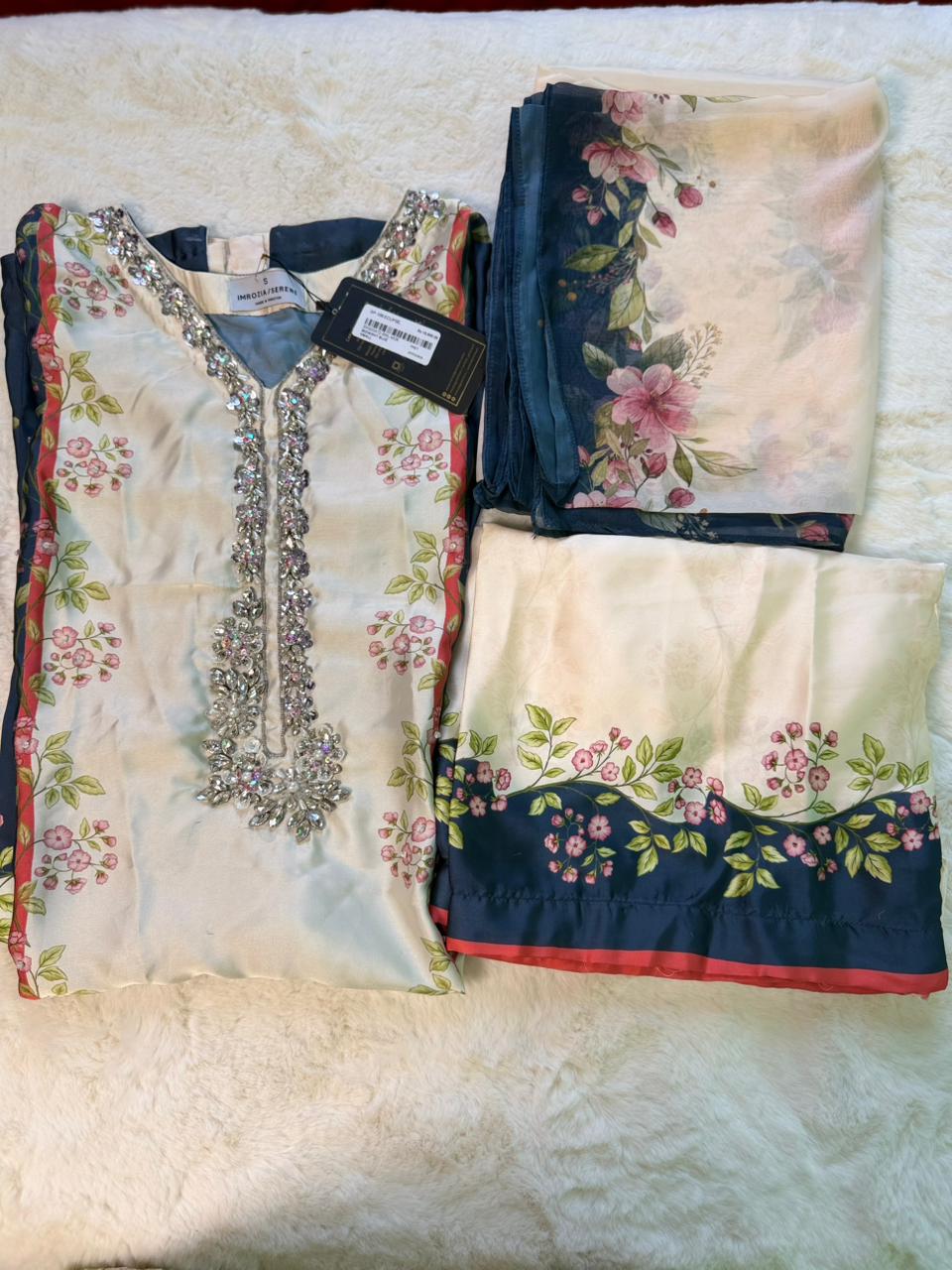 Imrozia Leftover 3PC Silk Suit