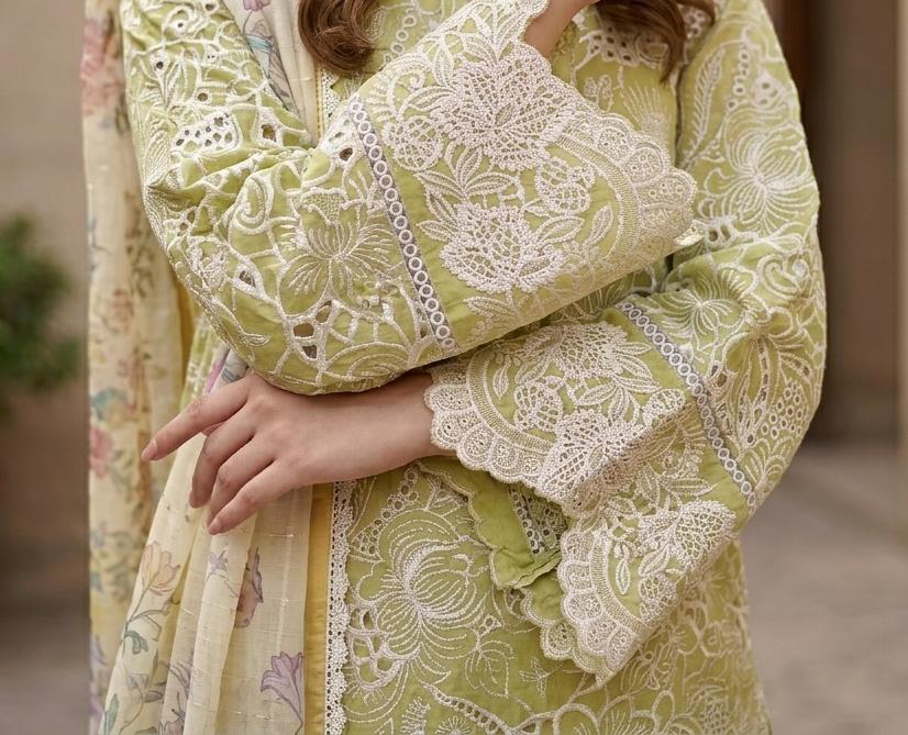 Mirha’s Collection by Nida: 3-Piece Embroidered Lawn Suite