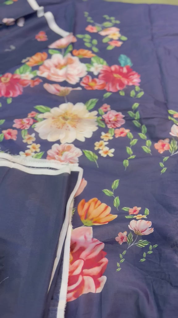 Manara Leftover 2PC Lawn Suit – Shirt & Dupatta with Patches